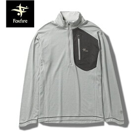 フォックスファイヤー Foxfire メンズ カットソー TSウールハーフジップ 軽量 グレー（020） FOX5215454020