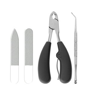 爪切り ニッパー 巻き爪 硬い爪 ゾンデ ネイルシャイナ― 爪やすり 爪磨き お手入れ ステンレス鋼 ピカピカ シルバー KAN001596