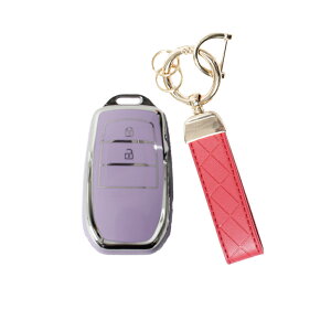 スマートキーケース トヨタ 専用設計 ノア ヴォクシー RAV4 アルファード ヴェルファイア ランドクルーザーなど キーホルダーセット キーカバー カーアンドベル KAN002502