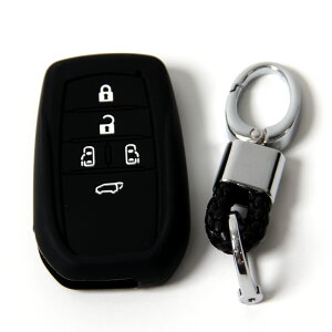 キーホルダー付き シリコンスマートキーケース トヨタ 5ボタン ノア90系 ヴォクシー 90系 アルファード40系 ヴェルファイア40系 緑 赤 青 水色 蓄光 KAN002681