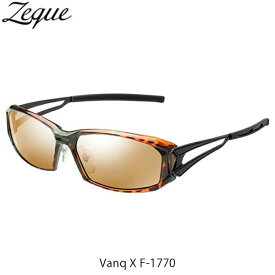 Zeque ゼクー ジールオプティクス ZEAL OPTICS 偏光サングラス 偏光グラス 偏光レンズ ヴァンク エックス Vanq X F-1770 BROWNDEMI LUSTERORANGE×SILVERMIRROR GLE4580274168959