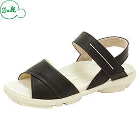 2ball ツヴォル TB-201 サンダル レディース バックストラップサンダル ブラック RGTTB201BLK