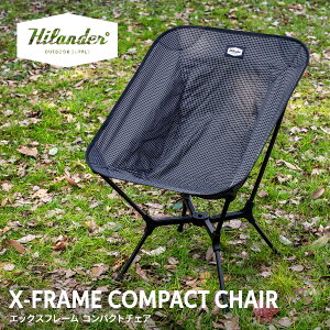 Hilander(�n�C�����_�[) X-FRAME COMPACT CHAIR�y1�N�ۏ؁z �O���b�h�u���b�N HCP-014