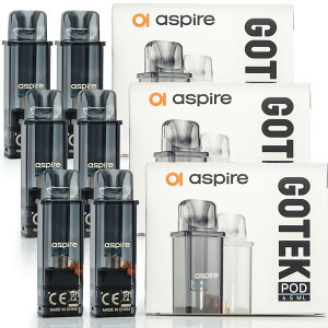 Aspire GOTEK X 交換用 POD カートリッジ 2個入り アスパイア ゴーテック 純正 コイル 0.8Ω 電子タバコ VAPE ベイプ コンパクト POD型 MTL ゴーテックX ゴーテックプロ GOTEK PRO カートリッジ