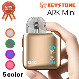 KEY STONE ARK MINI POD スターターキット 1100mAh 内蔵バッテリー 大容量 タンク 2ml 電子タバコ VAPE ベイプ 本体 POD型 カートリッジ付 小型 コンパクト 爆煙 Hilax シーシャ 持ち運び 【送料無料】