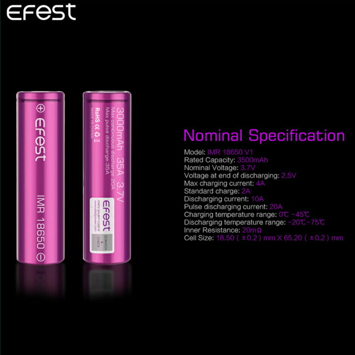楽天市場】VAPE 電子タバコ Efest IMR 18650 3000mAh 35A イーフェスト フラットトップ バッテリー (同一ロット)【 2本セット 】【メール便選択で送料無料】 : Hilax 楽天市場】VAPE 電子タバコ Efest IMR 18650 3000mAh 35A イーフェスト フラットトップ バッテリー (同一ロット)【 2本セット 】【メール便選択で送料無料】 : Hilax