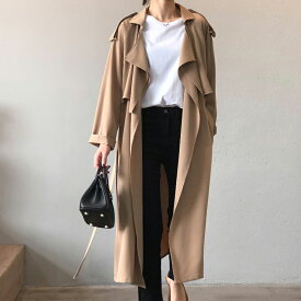 【クーポン利用で2280円】【福袋対象B】 トレンチコート コート レディース 大きいサイズ ロング 春 秋冬 スプリングコート ロングコート ロングカーディガン 羽織り 薄手 トレンチ スプリング アウター ジャケット カーディガン シンプル きれいめ カジュアル