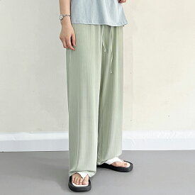 【2点購入クーポンで1288円〜】 ワイドパンツ リブ パンツ レディース 春夏 春 夏 きれいめ 涼しい さらてろ 大きいサイズ 3タイプ選べる パンツ イージーパンツ プリーツパンツ 切れるパンツ ハイウエスト ウエストゴム コーデュロイ 高身長 低身長