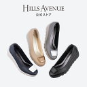 13,600円が→6,936円【49％OFFクーポン】7/19 20:00～7/26 01:59まで【公式】ヒルズアヴェニュー スクエアービジュー ウェーブソール HILLS AVENUE 日本製 Made in Japan パンプス ウエッジソール 痛くない 柔らかい 黒 フォーマル レディース靴厚底　冠婚葬祭