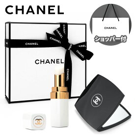 【国内正規品・公式ギフトBOX付き】CHANEL シャネル ルージュ ココ ボーム (#912 - ドリーミー ホワイト) & ミロワール ドゥーブル ファセット 化粧品 コスメ コンパクトミラー 女性 彼女 誕生日 記念日 クリスマス プレゼント ギフト ホワイトデー お返し 純正ショッパー付