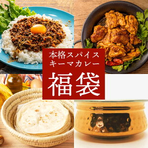 送料無料 4種 キーマカレー 福袋 スパイスセット 2種 + チャパティパウダー + インド食器 2皿 スパイスセット カレー 粉 カレーセット キーマカレー インド食器 食器 スパイス ギフト 誕生日
