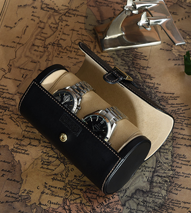 【海外輸入】 出張や旅行に持ち運び時の時計を守ります ウォッチトラベルケース2本用 売れ筋