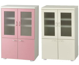食器棚完成品日本製ピンクとアイボリーから選択