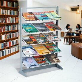 【本屋さんの】マガジンラック平置き【5段：ワイド】送料無料 パンフレットラック カタログスタンド 雑誌収納