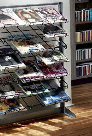 本屋さんの マガジンラック平置き 7段ワイド 送料無料 パンフレットラック カタログスタンド 雑誌 新聞 収納 スチールラック 本棚 kkkez 学校