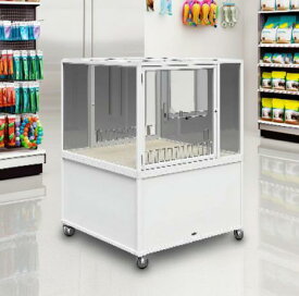 ペット 販売用 ショーケース アルミ ステンレス ガラス アクリル製 ペット什器 ペットショップ ホームセンター 鍵付き キャスター付き ガード付き フロントドア脱着 密閉フロントドア