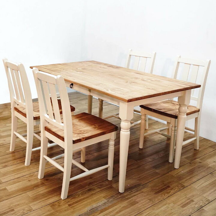 美品！オシャレで可愛い カントリー調 家具5点+椅子セット！