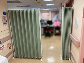 病院用アコーディオンカーテン 医療用カーテン 日本製 折りたたみパーティション スクリーン パーテーション kkkez ウイルス対策 間仕切り 衝立