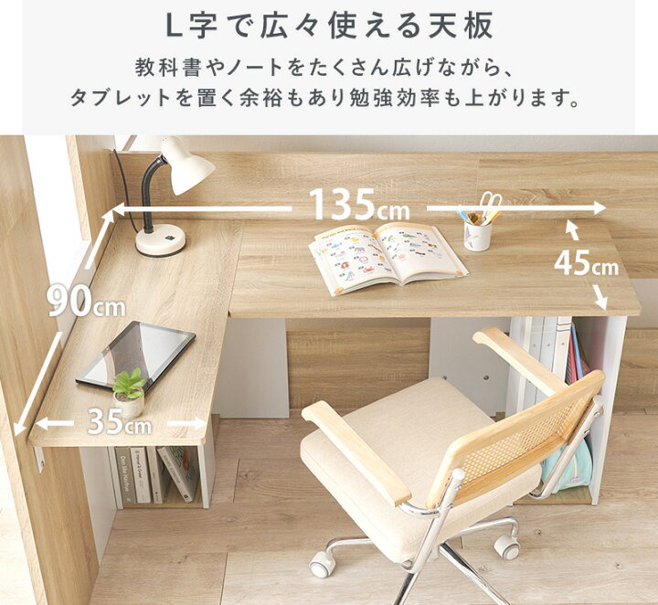 楽天市場】システムベッド 机付き ロフトベッド デスク一体型ベッド 