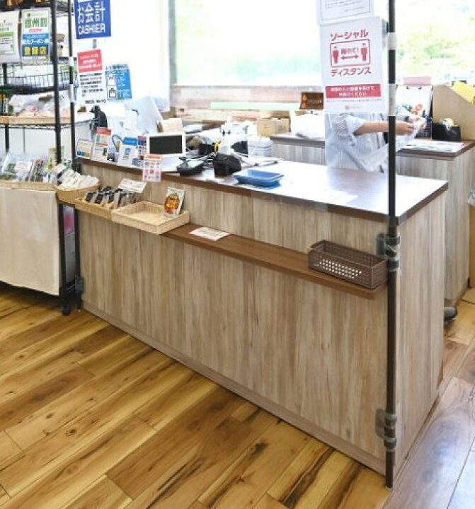楽天市場】レジ台 レジカウンター 受付 木製 対面 カウンターテーブル 