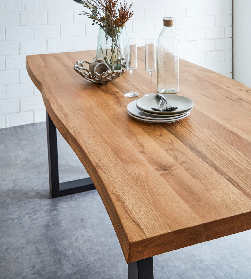 3サイズからお選び下さい 1枚板風 天然木 ダイニングテーブル 集成材 海外輸入 正規品送料無料 無垢材