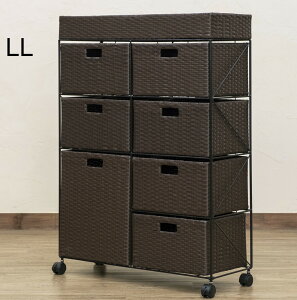 人工ラタン 人工籐製 ラック 引き出し チェスト ランドリー サニタリー ボックス box お風呂場やキッチンでも活躍