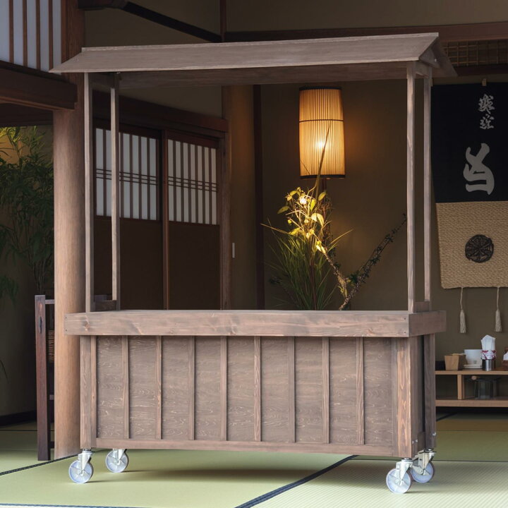 楽天市場】マルシェ ワゴン イベント セール 屋台 販売台 板屋根付き 