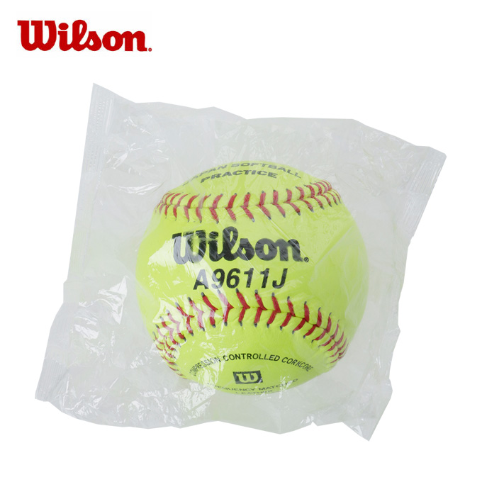 最安値 国内正規品 ウイルソン 100%正規品 Wilsonソフトボールイエローソフトボール練習球A9611J bb