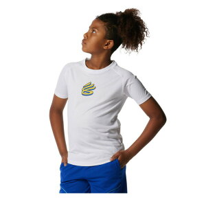 アンダーアーマー バスケットボールウェア 半袖シャツ ジュニア カリー テック ショートスリーブTシャツ ロゴ 1378335-100 UNDER ARMOUR