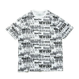【沖縄県内（離島含）3，300円以上送料無料】ニューエラ NEW ERA Tシャツ 半袖 メンズ テック Tシャツ Text All Over ホワイト Performance Apparel 14121962