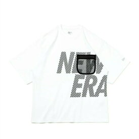 ニューエラ NEW ERA Tシャツ 半袖 メンズ レディース オーバーサイズド パフォーマンス Tシャツ Mesh Pocket ホワイト × ブラック 14121975