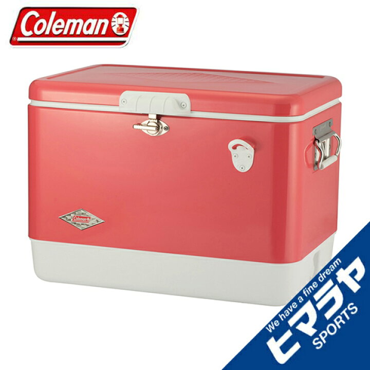 楽天市場 コールマン クーラーボックス 51l 54qt 60th アニバーサリースチールベルトクーラー ストロベリー Coleman ヒマラヤ楽天市場店