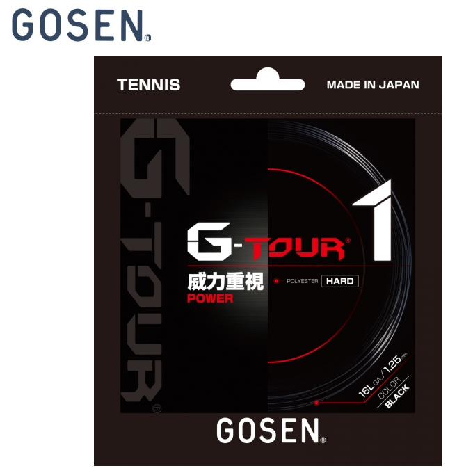 ゴーセン テニスガット 硬式 単張り ポリエステル G-TOUR1 16L ジーツアー1 TSGT11 GOSEN