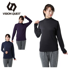 ビジョンクエスト VISION QUEST Tシャツ 長袖 レディース 保温機能ハイネックロンT VQ451202H61