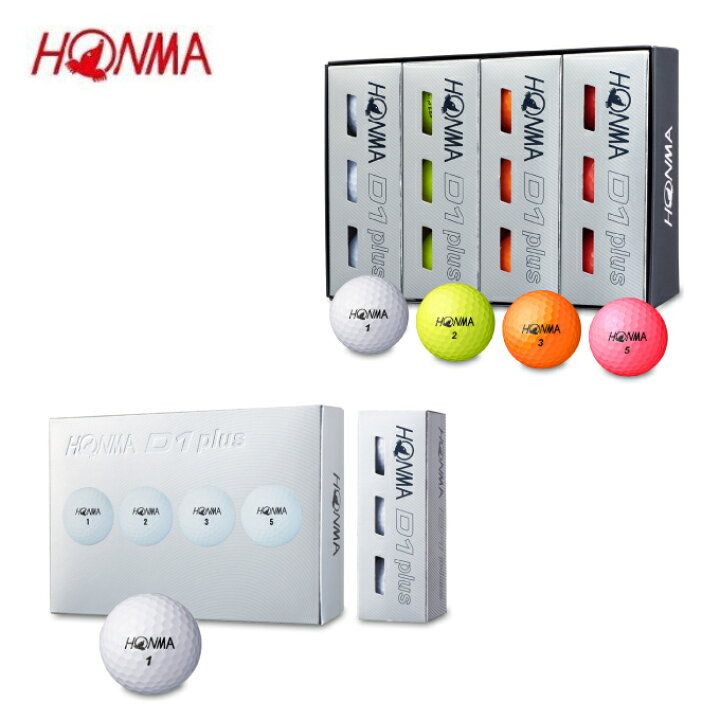 早割クーポン 本間ゴルフ ゴルフボール D1 Plus ホワイト Bt 1903 1ダース 12個 Fucoa Cl