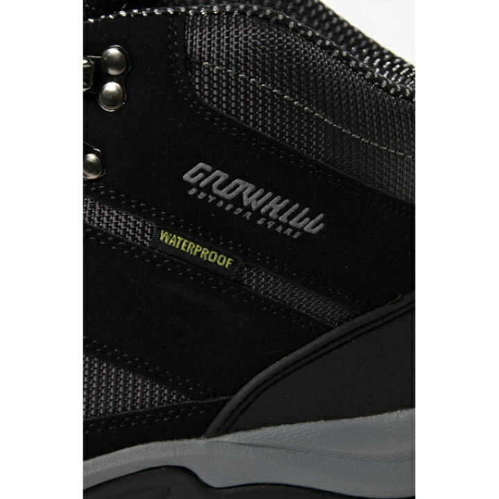 グローヒル トレッキングシューズ ミッドカット メンズ GTS590 BK GROWHILL 登山靴 防水シューズ 山登り ミドルカットブーツ ヒマラヤ店