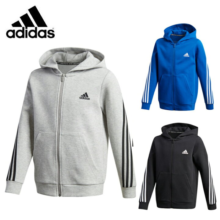 楽天市場 アディダス スウェットパーカー ジュニア 3ストライプス ダブルニット フルジップパーカー 3 Stripes Doubleknit Full Zip Hoodie Ixb46 Adidas ヒマラヤ楽天市場店