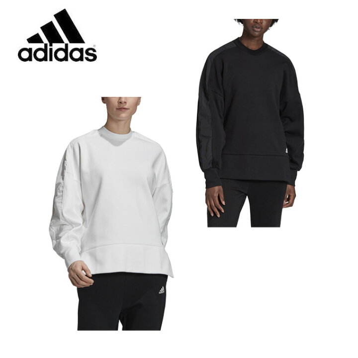 楽天市場 アディダス スウェットトレーナー レディース テッキー ウーブンインサート付きロング スウェットシャツ Ijm26 Adidas ヒマラヤ楽天市場店
