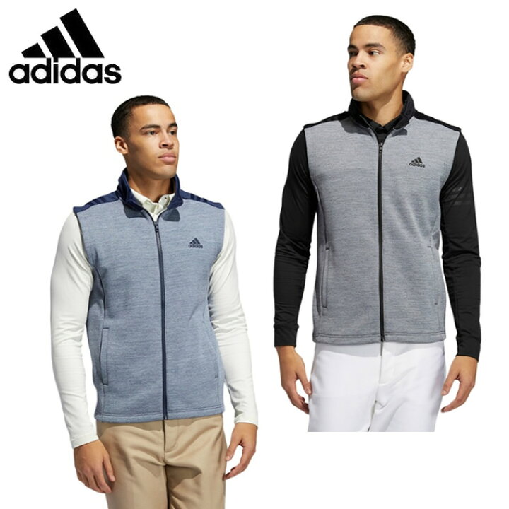 楽天市場 アディダス ゴルフウェア アウターベスト メンズ ファブリックミックス フルジップスウェットベスト Ins57 Adidas ヒマラヤ楽天市場店