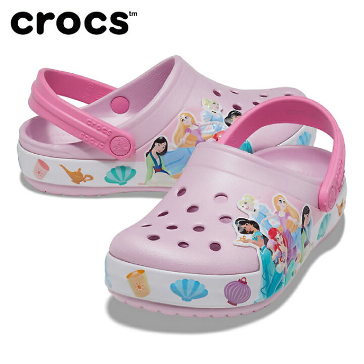 楽天市場 クロックス クロックサンダル ジュニア ファン ラブ ディズニープリンセス ライツ クロッグ キッズ 7076 6gd Crocs ヒマラヤ楽天市場店