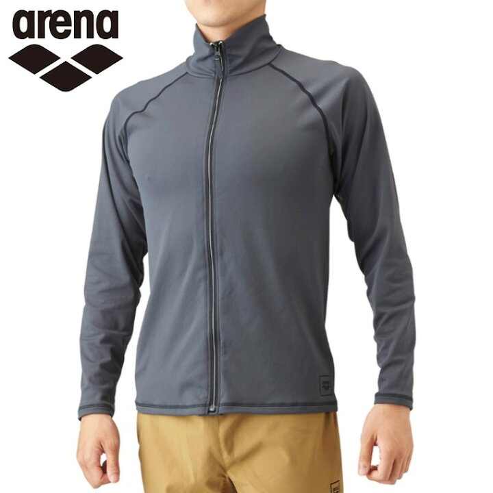 楽天市場 アリーナ Arena ラッシュガード 長袖 メンズ ファスナー付ラッシュガード Lar 1309 Dgry ヒマラヤ楽天市場店