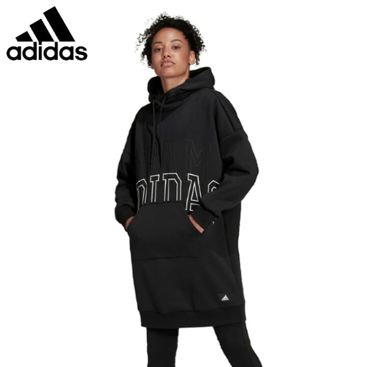 楽天市場 アディダス スウェット チュニック 長袖 レディース スポーツウェア オーバーサイズ フリースパーカー H241 Bg434 Adidas ヒマラヤ楽天市場店