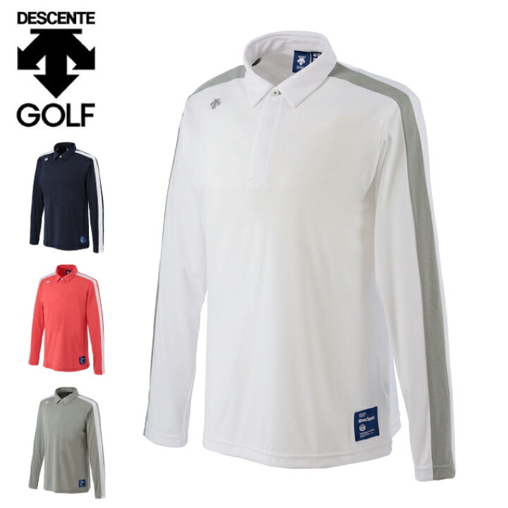 楽天市場 デサントゴルフ ブルー Descente Golf Blue ゴルフウェア ポロシャツ 長袖 メンズ テクニスタスムース切替長袖ポロ Dgmsjb10 ヒマラヤ楽天市場店