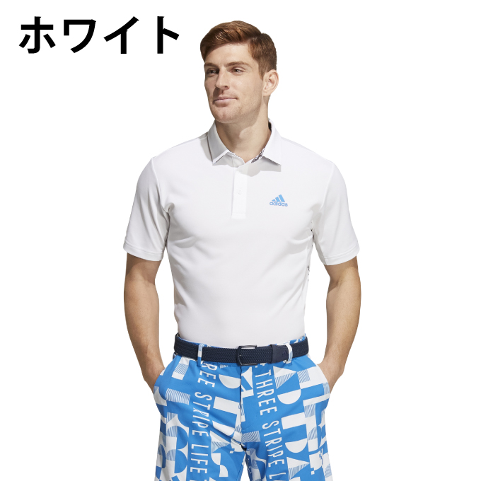 アディダス ゴルフウェア ポロシャツ 半袖 メンズ サイドワーディング 半袖グラフィックシャツ ZQ877 adidas | ヒマラヤ楽天市場店