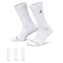 【全品最大10％OFF！6/22 20:00〜6/27 1:59】ジョーダン JORDAN バスケットボール パックソックス メンズ レディース JDNエブリデイ クルー3Pソックス DX9632-100
