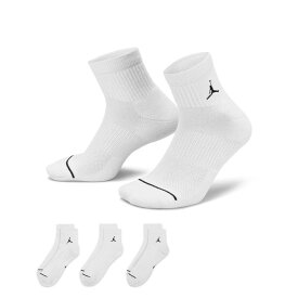 【最大10％OFFクーポン発行中！6/15 0:00〜23:59】ジョーダン JORDAN バスケットボール パックソックス メンズ レディース JDエブリデイ アンクル3Pソックス DX9655-100