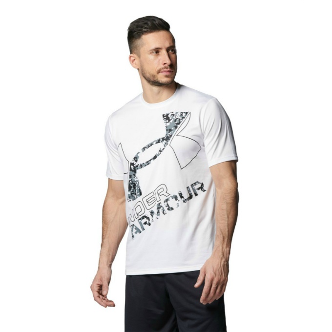 アンダーアーマー Tシャツ 半袖 メンズ UAテック ショートスリーブTシャツ エクストララージロゴ トレーニング MEN 1378362-100 UNDER ARMOUR