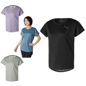 【まとめ買いで最大ポイント10倍6/4 20：00〜6/11 1：59】プーマ Tシャツ 半袖 レディース ウィメンズ ACTIVE メッシュ HTR 半袖 Tシャツ 674961 PUMA