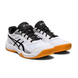 アシックス バレーボールシューズ ジュニア キッズ UPCOURT 5 GS アップコート 2E相当 1074A039.102 asics ホワイト ブラック 部活 ローカット 衝撃吸収