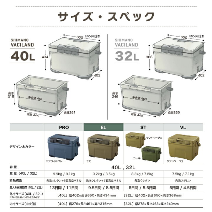 楽天市場】シマノ SHIMANO クーラーボックス ヴァシランド EL VACILAND 